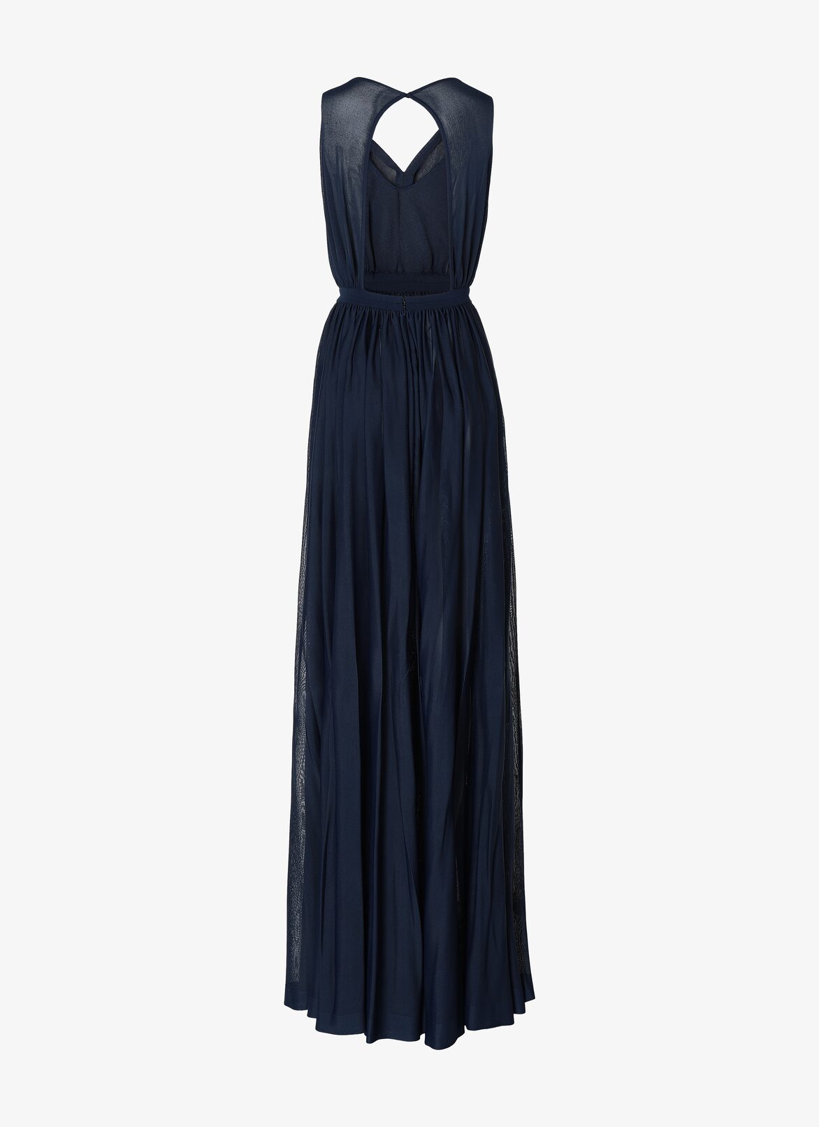 Long Open Back Dress ALAÏA NIGHT BLUE LONG OPEN BACK DRESS